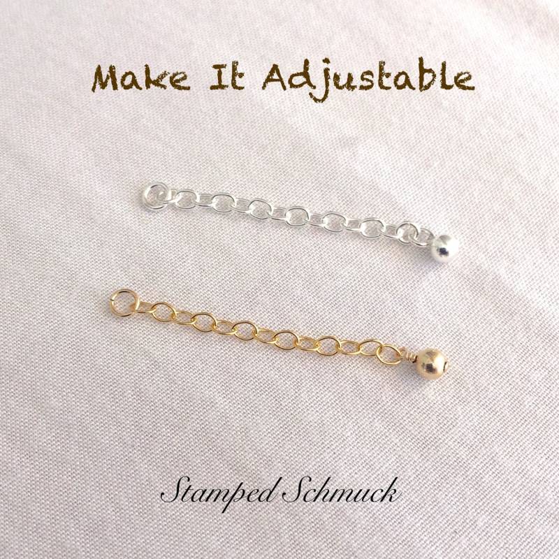 Add An Extender, Sterling Silber, 14K Gold Filled, Einstellbar, Verlängerung, Add Ons, Halskette, Armband, Expendable von StampedEve