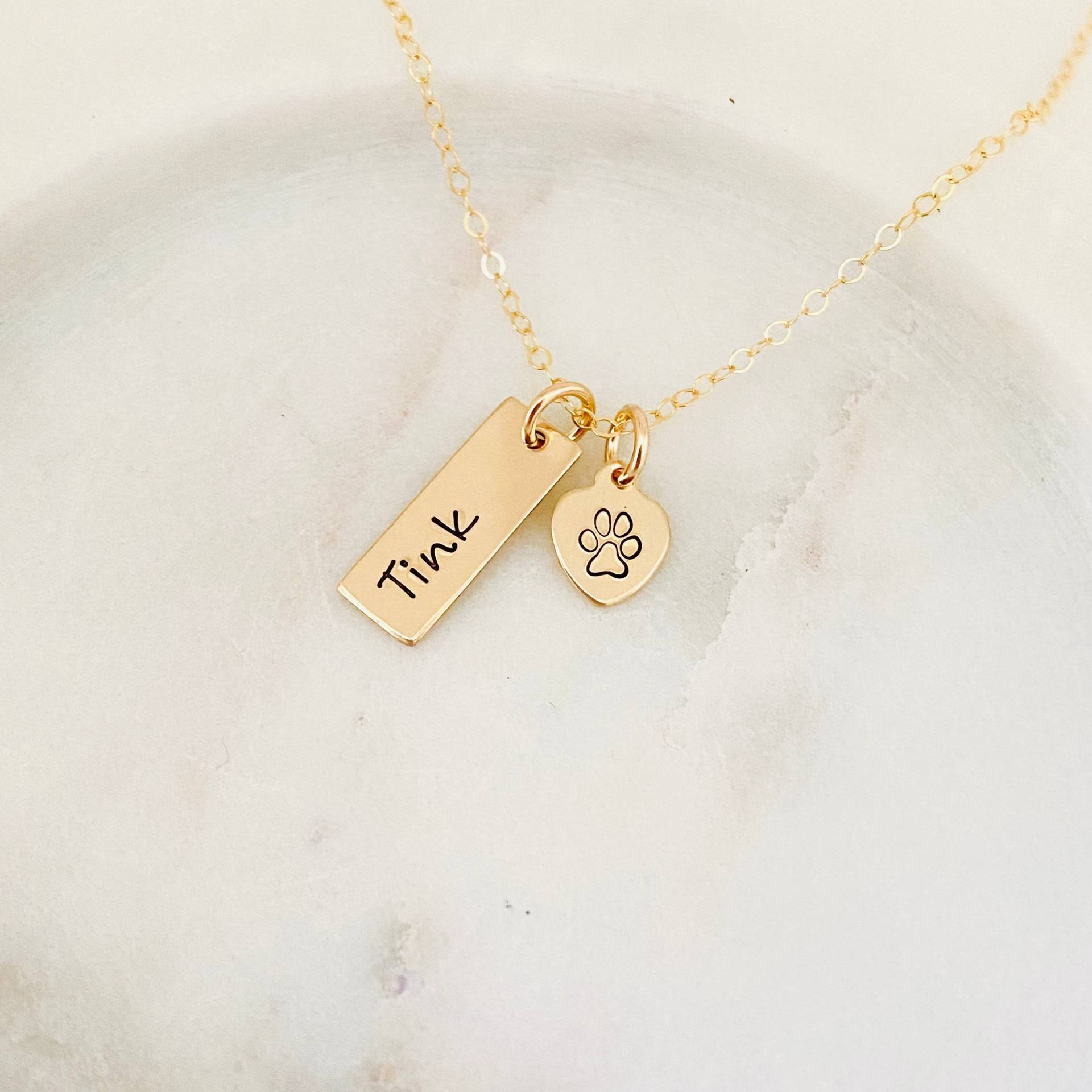 Benutzerdefinierte Haustier Halskette, Pfotenabdruck Erinnerungsgeschenk, Hund Katze Verlust Pet Memorial, Stampedeve von StampedEve