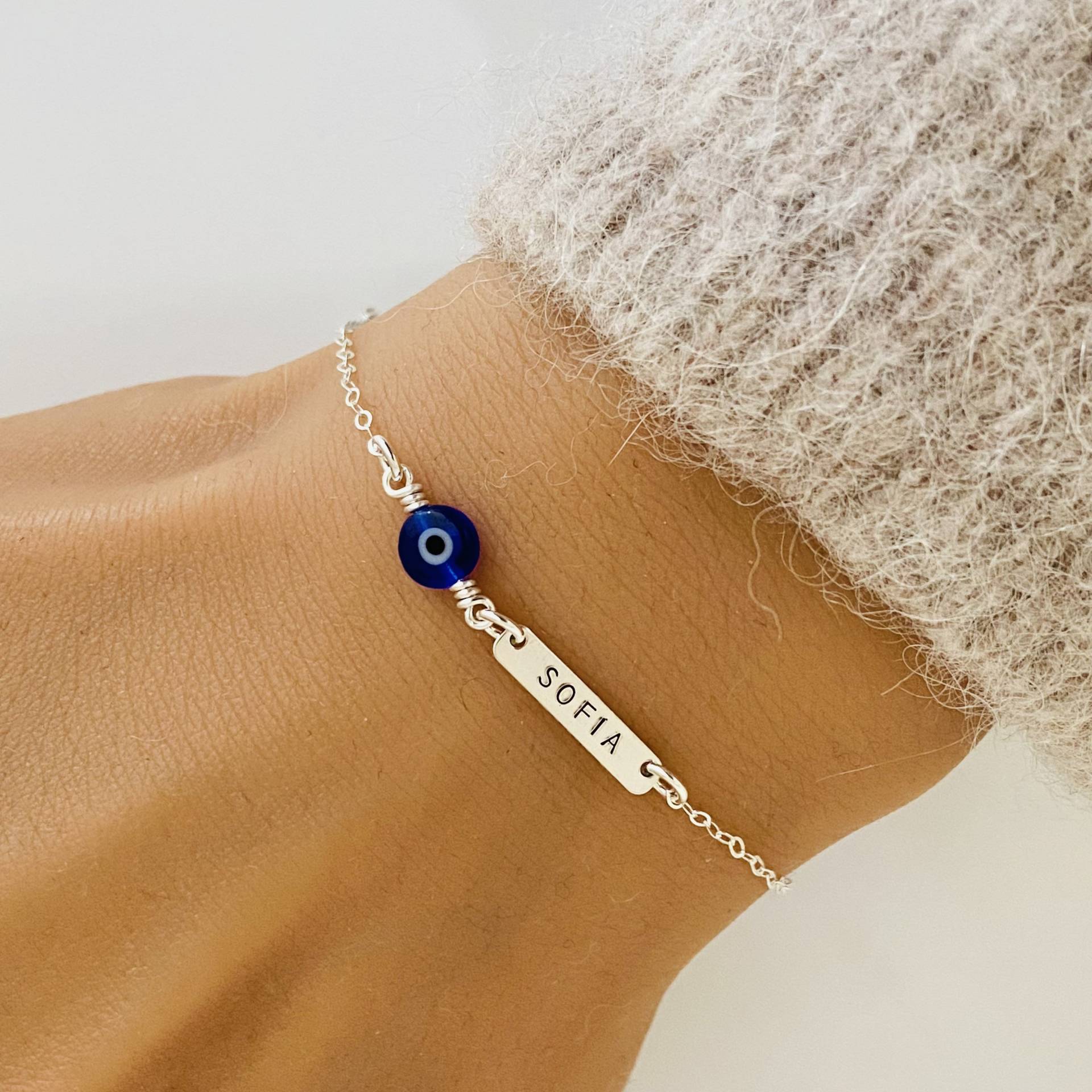 Evil Eye Armband, Schmuck, Bar Baby Schutz Schmuck von StampedEve