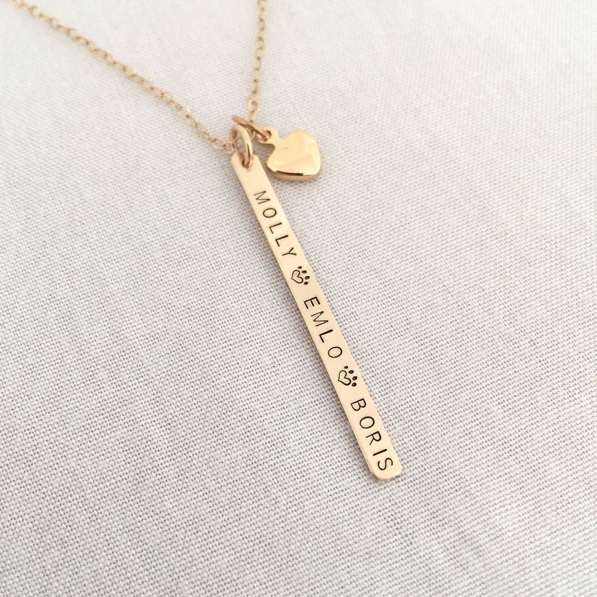 Personalisierte Pfotenabdruck Halskette, in Erinnerung An Hund Geschenk, Geschenk Für Katzenbesitzer, Haustier Name Schmuck, Verlust Andenken, Der von StampedEve