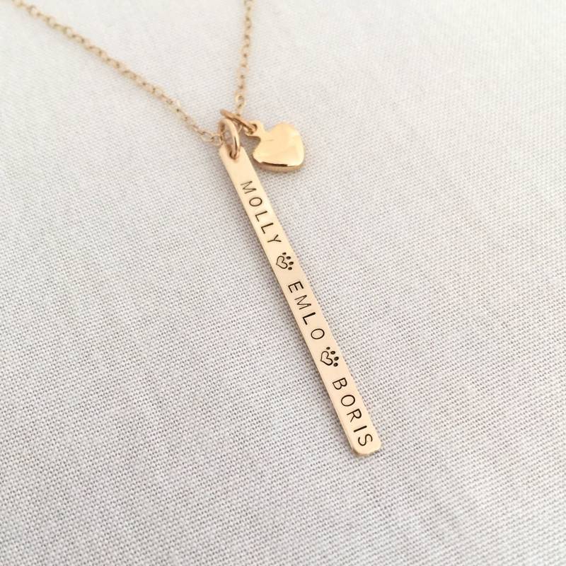 Personalisierte Pfotenabdruck Halskette, in Erinnerung An Hund Geschenk, Geschenk Für Katzenbesitzer, Haustier Name Schmuck, Verlust Andenken, Der von StampedEve