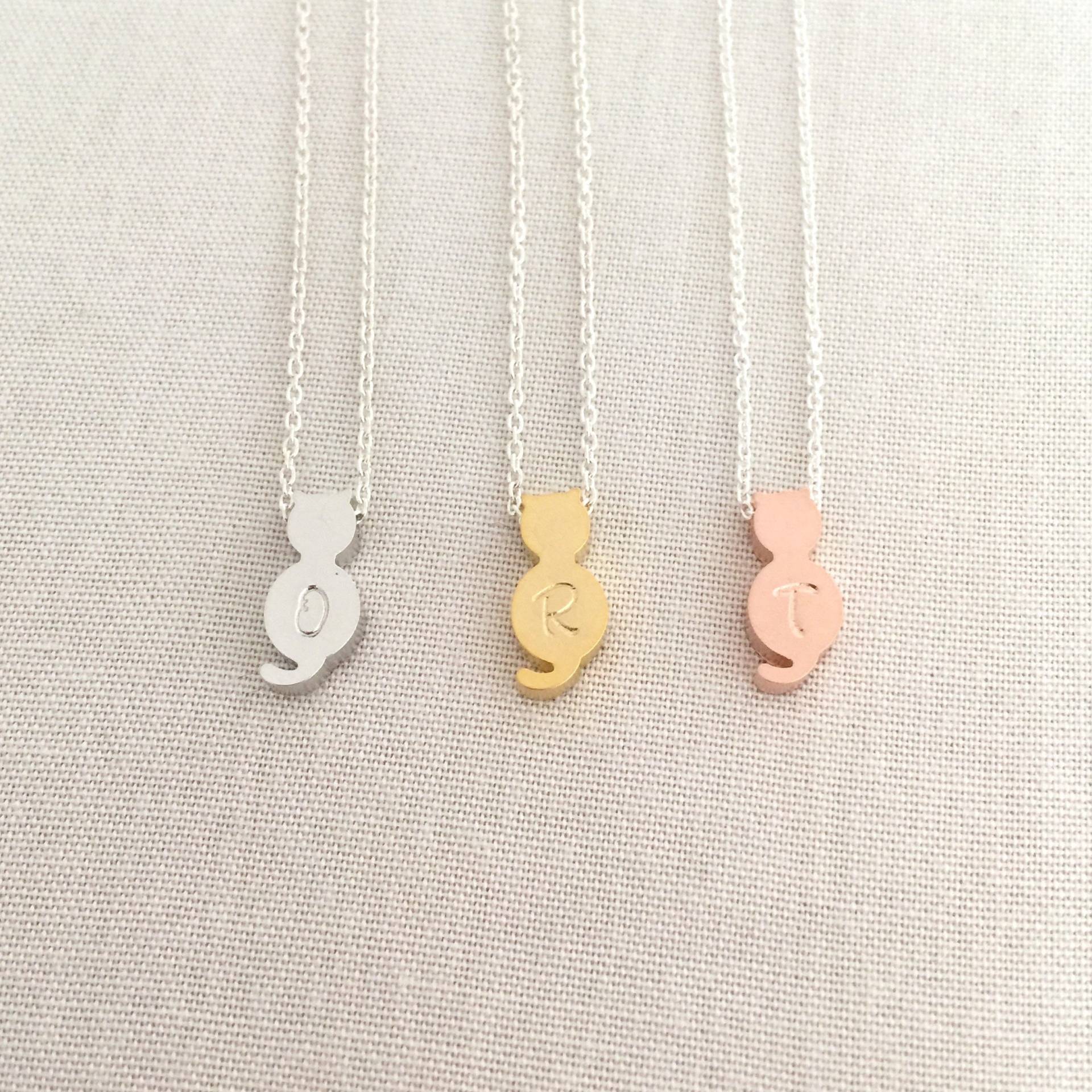 Rose Gold Katze Halskette, Haustier Schmuck, Erinnerung Geschenk, Kätzchen Katzen Liebhaber Verlust Andenken von StampedEve