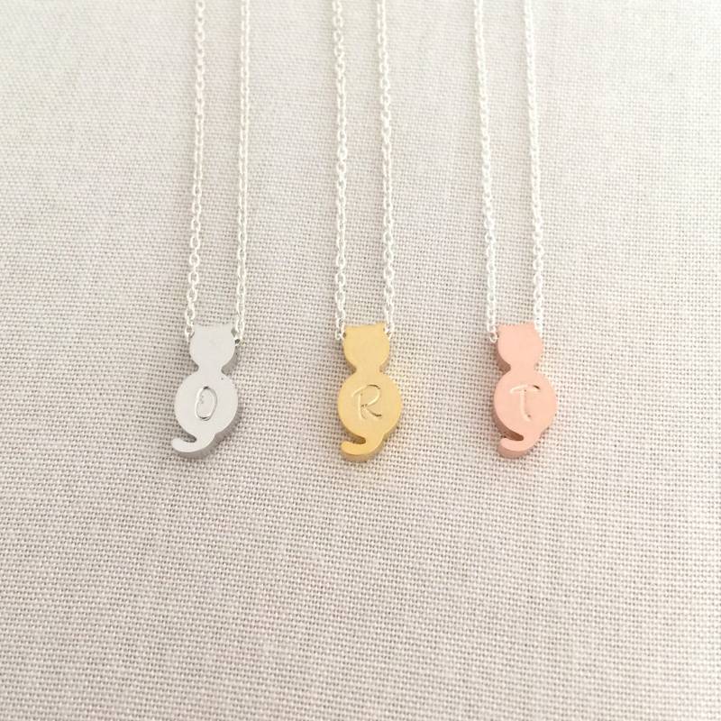 Rose Gold Katze Halskette, Haustier Schmuck, Erinnerung Geschenk, Kätzchen Katzen Liebhaber Verlust Andenken von StampedEve
