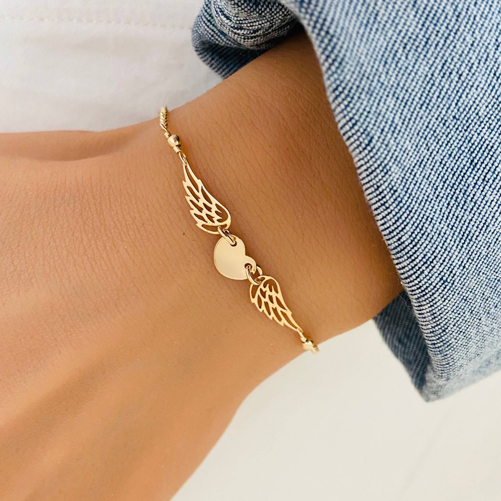 Verlust Des Vaters Armband, Mutter Erinnerungsarmband, Beileid Geschenk, Haustier Geschenke, Säugling Verlust, Engel Flügel Anfang Armband von StampedEve