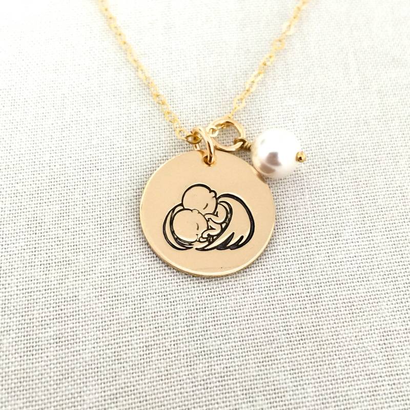 Zwillinge Erinnerungskette, Engelsflügel Halskette, Mutter Eines Engels Geschenk, Fehlgeburt Der Engel Schutzengel, Baby von StampedEve