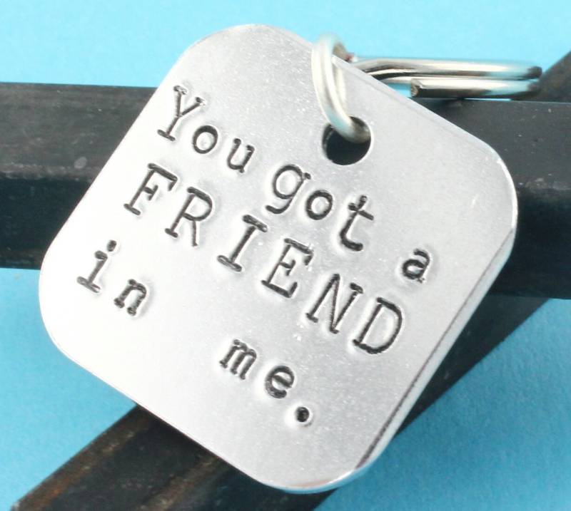 Freundschaft Schlüsselanhänger - You Got A Friend in Me Bester Freund Schlüsselring Freunde Feel Better von StampinOffThePath