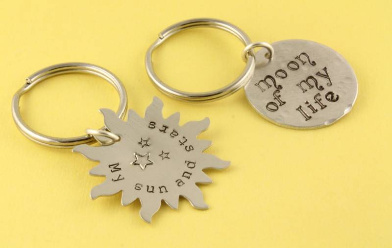 Mond Meines Lebens Schlüsselanhänger - My Sun & Stars Keychains Love Key Chains Khal Drogo Und Daenerys Keyrings Silber von StampinOffThePath