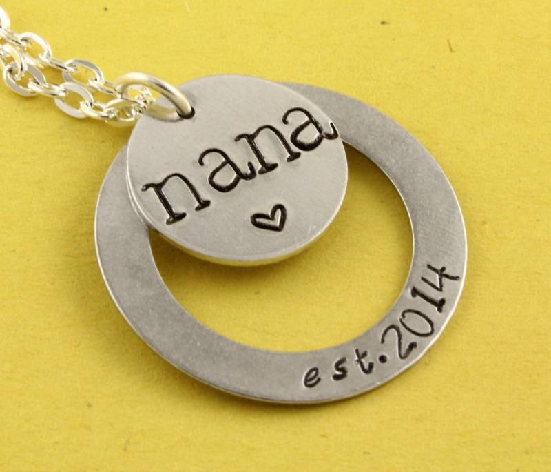 Nana Halskette - Oma Personalisierte Neue Baby Muttertagsgeschenk Geschenk Für Custom von StampinOffThePath