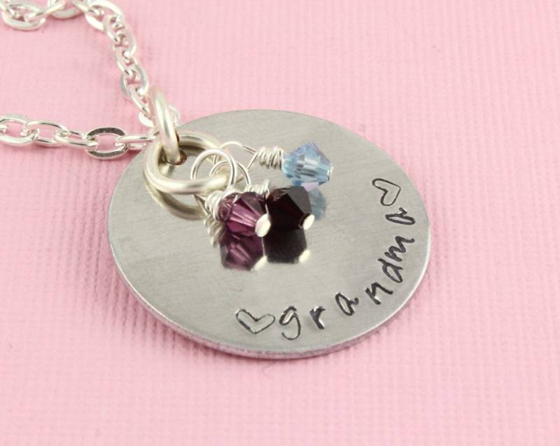 Oma Halskette - Geburtsstein Weihnachtsgeschenk Für Personalisierte Silber Nana von StampinOffThePath