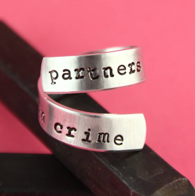 Partnerring - Verstellbarer Ring Silberring Beste Freunde Geschenk Bff Für Beste Freundin von StampinOffThePath