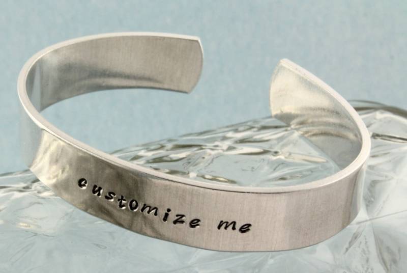 Personalisiertes Armband - Verstellbares Silberarmband Muttertagsgeschenk Für Sie von StampinOffThePath