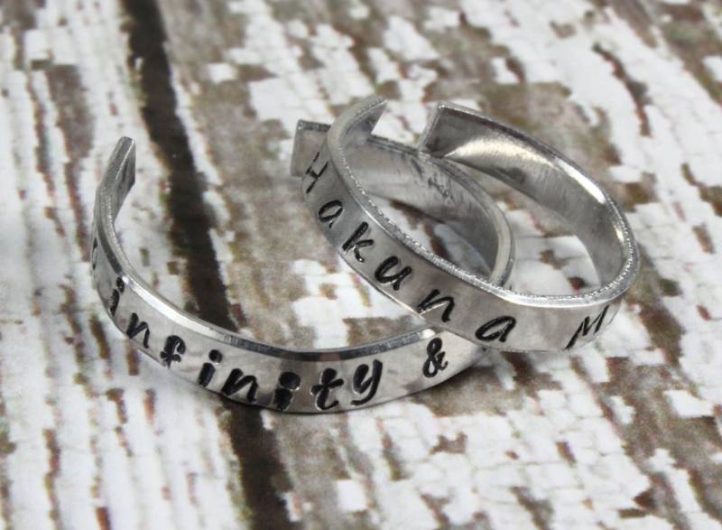 To Infinity & Beyond Ring - Stapelring Verstellbarer Unendlicher Ewiger Silberring von StampinOffThePath