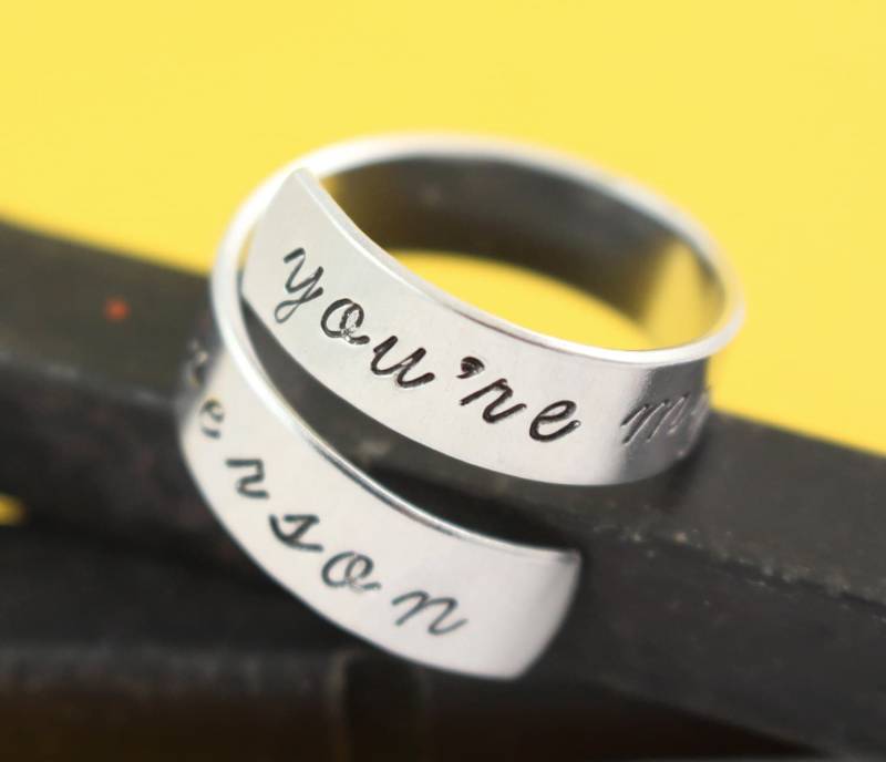 You're My Person Ring - You Are My Person Wickelring Twist Silber Paar Bff Geschenk Verstellbarer von StampinOffThePath