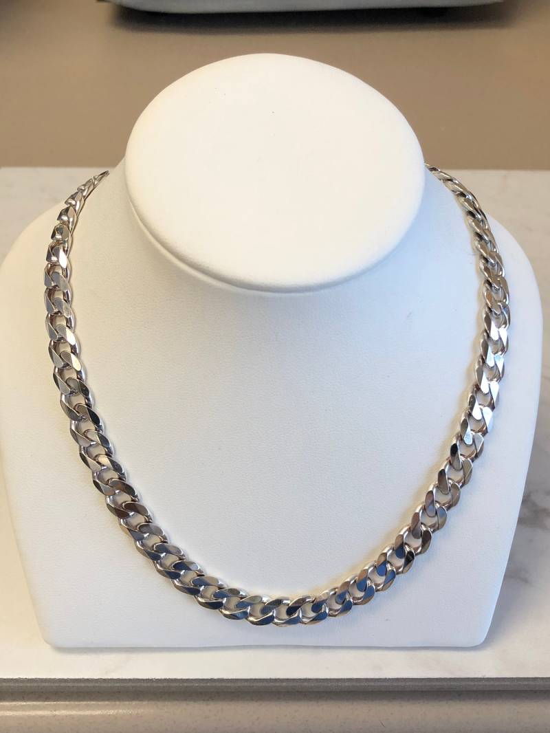 20".... Sterling Silber Heavy Solid "Miami Cuban" Curb Gliederkette 20" in Der Länge Zu Einem Unglaublichen Preis von StanPaulJewelry