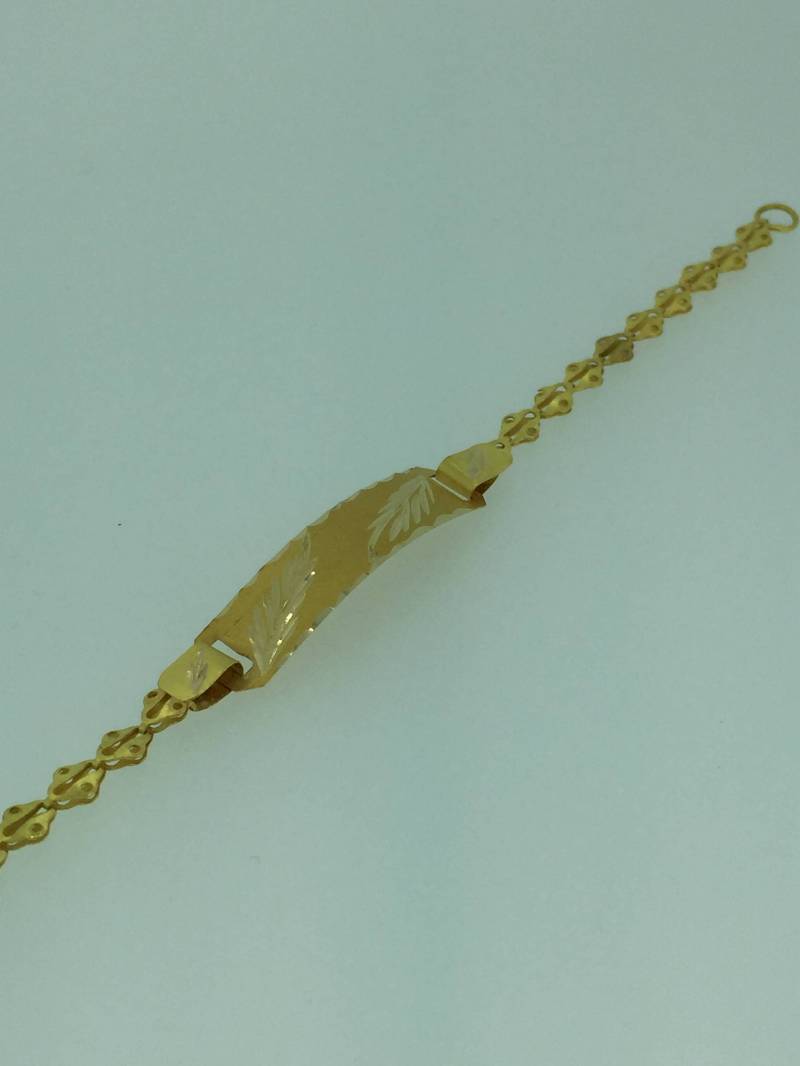 6 "...18Kt Gelbgold Mädchen Armband, Das in "Länge Handgefertigt Ist von StanPaulJewelry