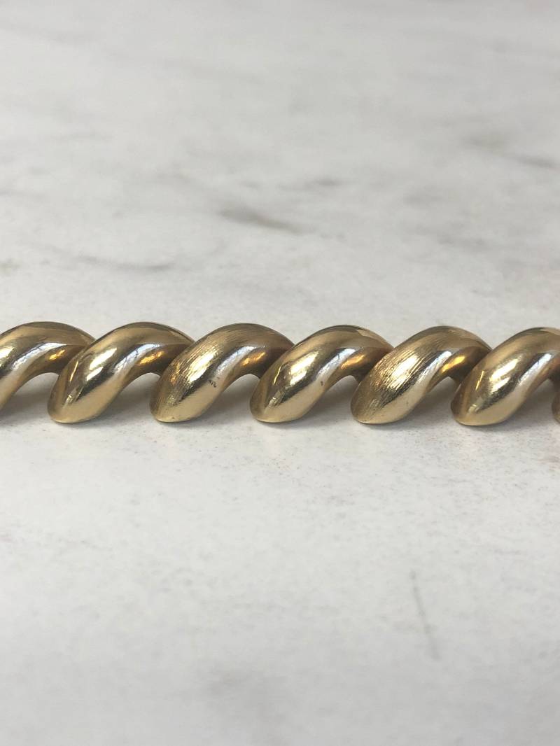 7 1/2 ".14Kt Gelbgold Lady's Large San Marco Italienisch Inspiriert Armband "In Der Länge Zu Einem Sehr Erschwinglichen Preis von StanPaulJewelry