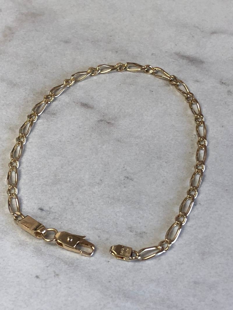 8 "..14Kt Gelbgold Lady's Solid Link Armband "In Der Länge Zu Einem Sehr Erschwinglichen Preis von StanPaulJewelry