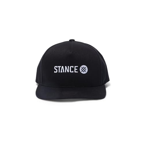 Stance 6 Panel Mens Snapback Curved Peak Cap ~ Icon schwarz von Stance