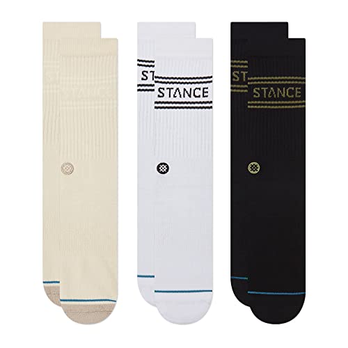 Stance Basic Crew Socken [3er-Pack], Haferflocken (Oatmeal), Large von Stance