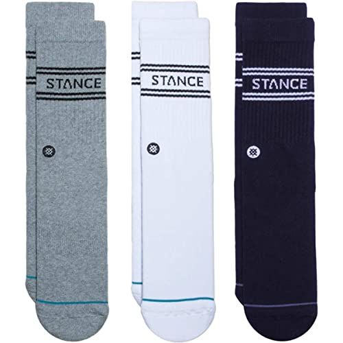 Basic 3 Pack Crew, Marineblau, L von Stance
