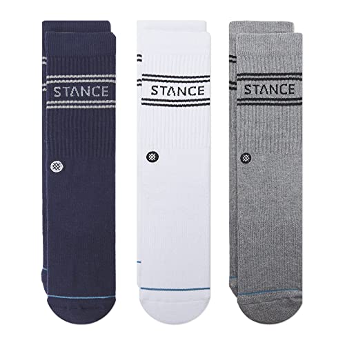 Stance Basic Crew Socken [3er-Pack], Marineblau, Medium von Stance