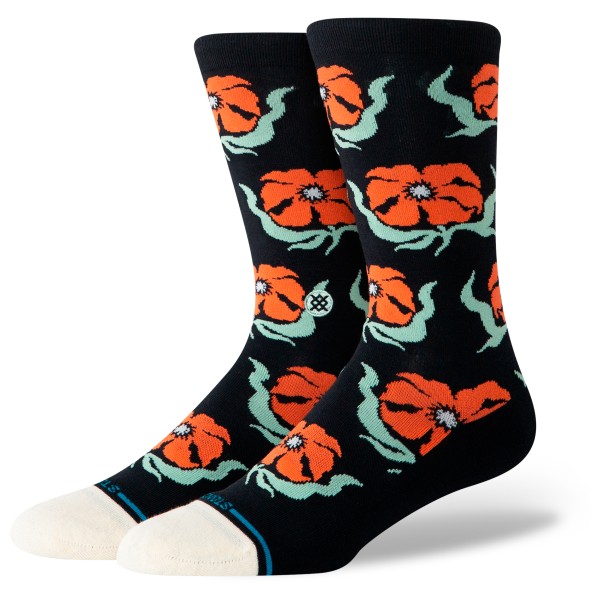Stance - Broadcast Floral Crew - Multifunktionssocken Gr M schwarz von Stance