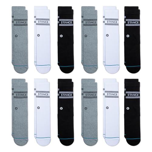 Stance Crew Sock - Basics - 12 Pack (Multi, Groß) von Stance