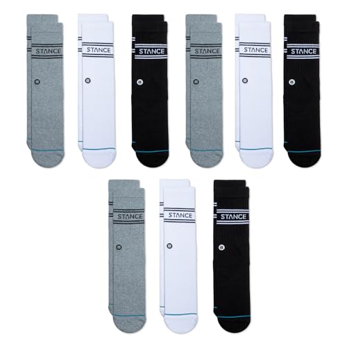 Stance Crew Sock - Basics - 9 Pack (Multi, Mittel) von Stance