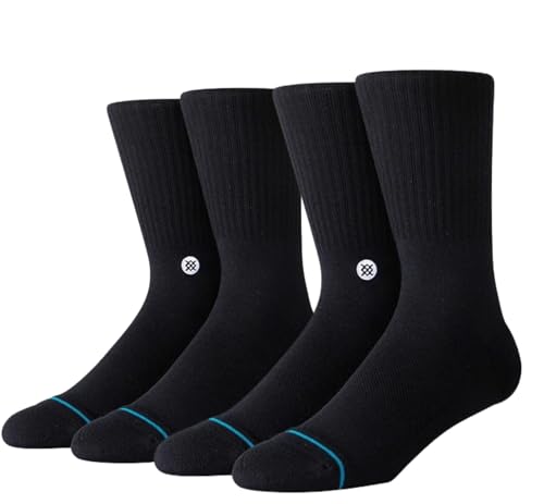 Stance Crew-Socken – Icon – Packungen, 2 x Schwarz, M von Stance