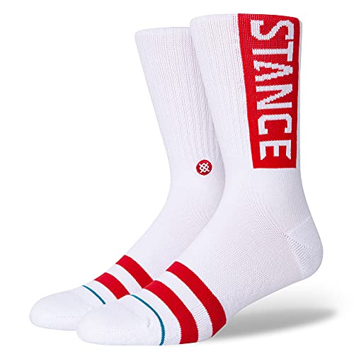 Stance Crew Socken - The OG (Weiß/Rot, Mittel) von Stance