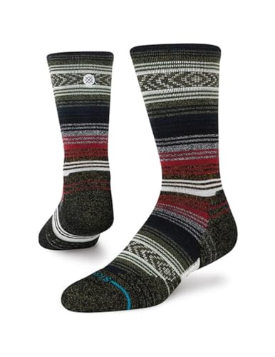 Stance Crew Socks - Merino Wool - Mid Wool, Black Red, Medium von Stance