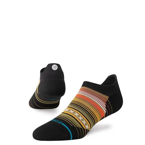 Stance Curren Light Tab Socken Performance Athletic Freshtek Striped Patterned Olive Multi Ankle, olivgrün, L von Stance