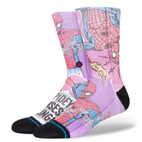 Stance Herren Crew Socken ~ Spidey Senses Magenta Größe L von Stance