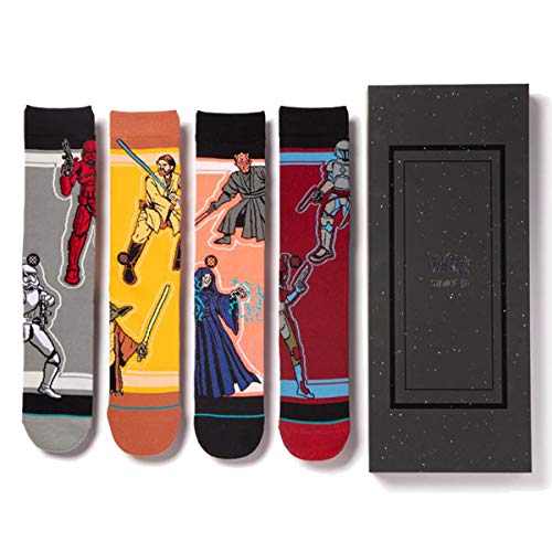 Stance Herren und Damen Star Wars Zusammenarbeit Geschenkbox Socken Packung mit 4 Multi 35-37 von Stance