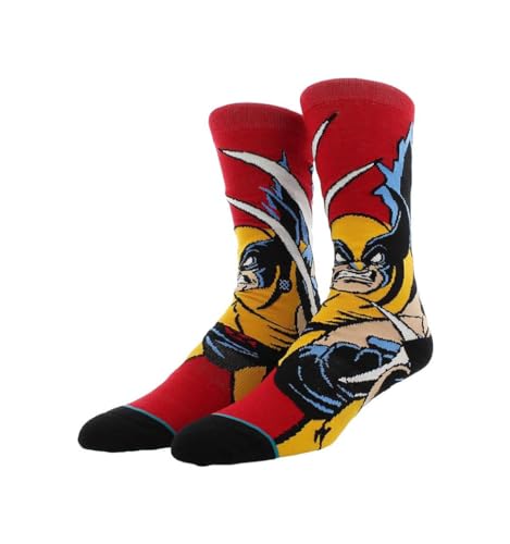 Stance Herren und Damen X-Men Zusammenarbeit Wolverine Baumwollsocken Packung mit 1 Multi 38-42 von Stance