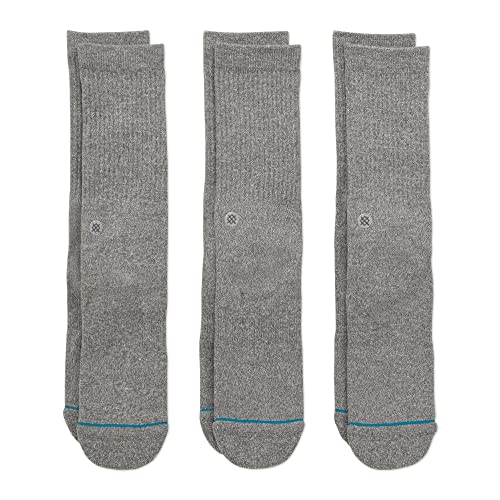 Stance Icon Herren Socken 3er-Pack,Grey Heather,L von Stance