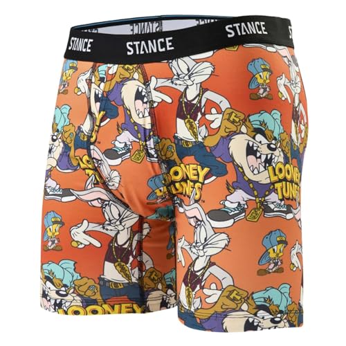 Stance Looney Tunes Herren Boxershorts Schwarz Gemustert Bugs Taz Tweety Multi Poly Shorts Unterwäsche, Schwarz , M von Stance