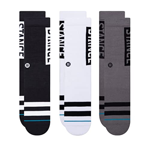 Stance Crew Socken - The OG - 3er Pack (Schwarz/Weiß, Mittel) von Stance