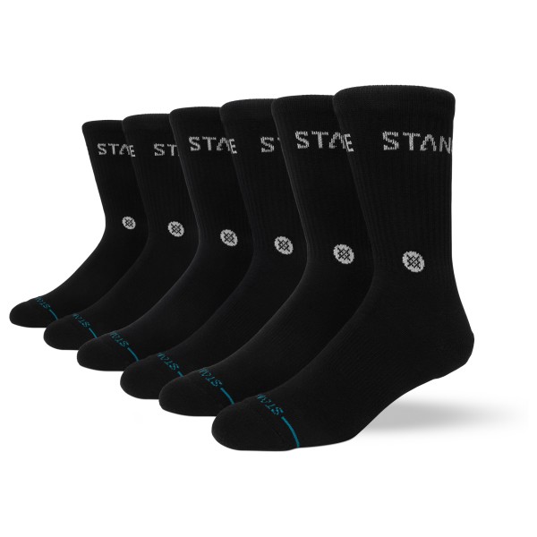 Stance - Origin 6 Pack Crew - Multifunktionssocken Gr L schwarz von Stance