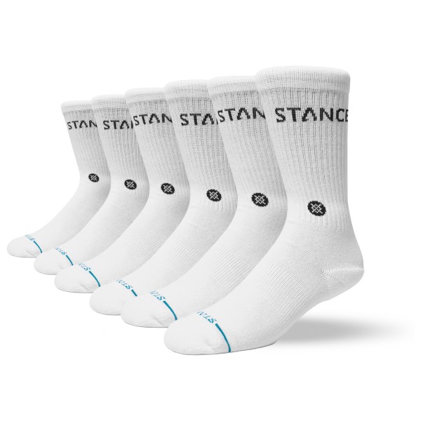 Stance - Origin 6 Pack Crew - Multifunktionssocken Gr M grau/weiß von Stance