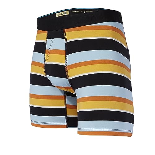 Stance Pascals Boxershorts, Orange/Abendrot im Zickzackmuster (Sunset Chevron), Small von Stance
