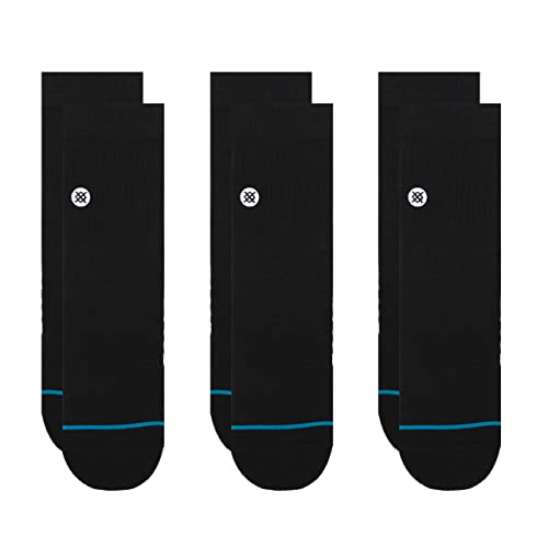 Stance Quarter Socken - Icon - 3 Pack (Schwarz, Groß) von Stance