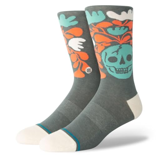 Stance Skelly Nelly Crew-Socken, blaugrün, gemustert, Infiknit-Wade, blaugrün, L von Stance