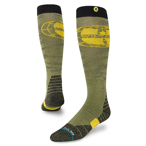 Stance Snow Socks - Wu World - Over the Calf Merinowolle Skisocken and Schneesocken - Feel360 x Infiknit (Schwarz, Mittel) von Stance