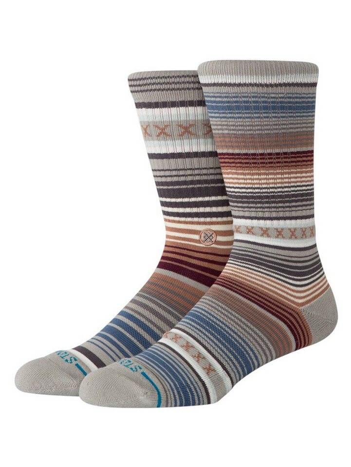 Stance Socken Tagessocke Crew Curren Staple grau/bunt - 1 Paar von Stance