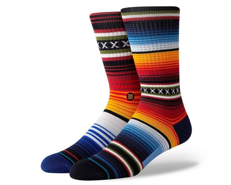 Stance Socken Tagessocke Crew Curren Staple rot/bunt - 1 Paar von Stance
