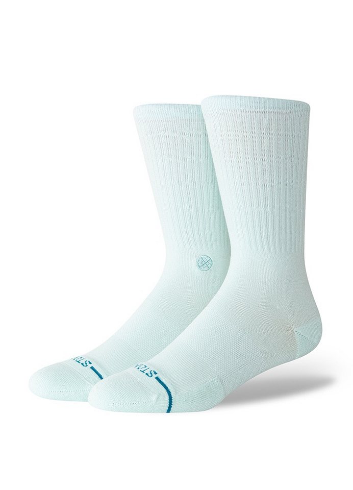 Stance Socken Tagessocke Crew Icon (verstärkte Fersen- und Zehenpartie) hellblau von Stance