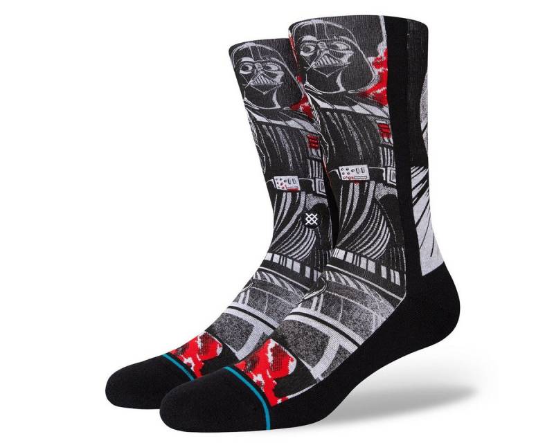 Stance Socken Tagessocke Crew Manga Darth Vader Infiknit schwarz/rot - 1 Paar von Stance