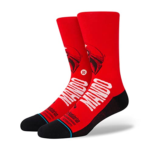 Stance Star Wars Mando West Socken, Rot, rot, M von Stance