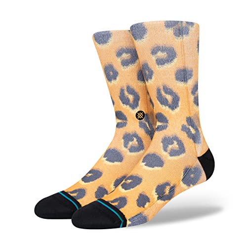 Stance Taboo Crew Socken Gold Animal Print Calf, gold, L von Stance